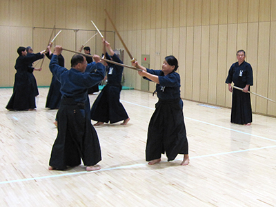 全日本剣道連盟杖道講習会の様子